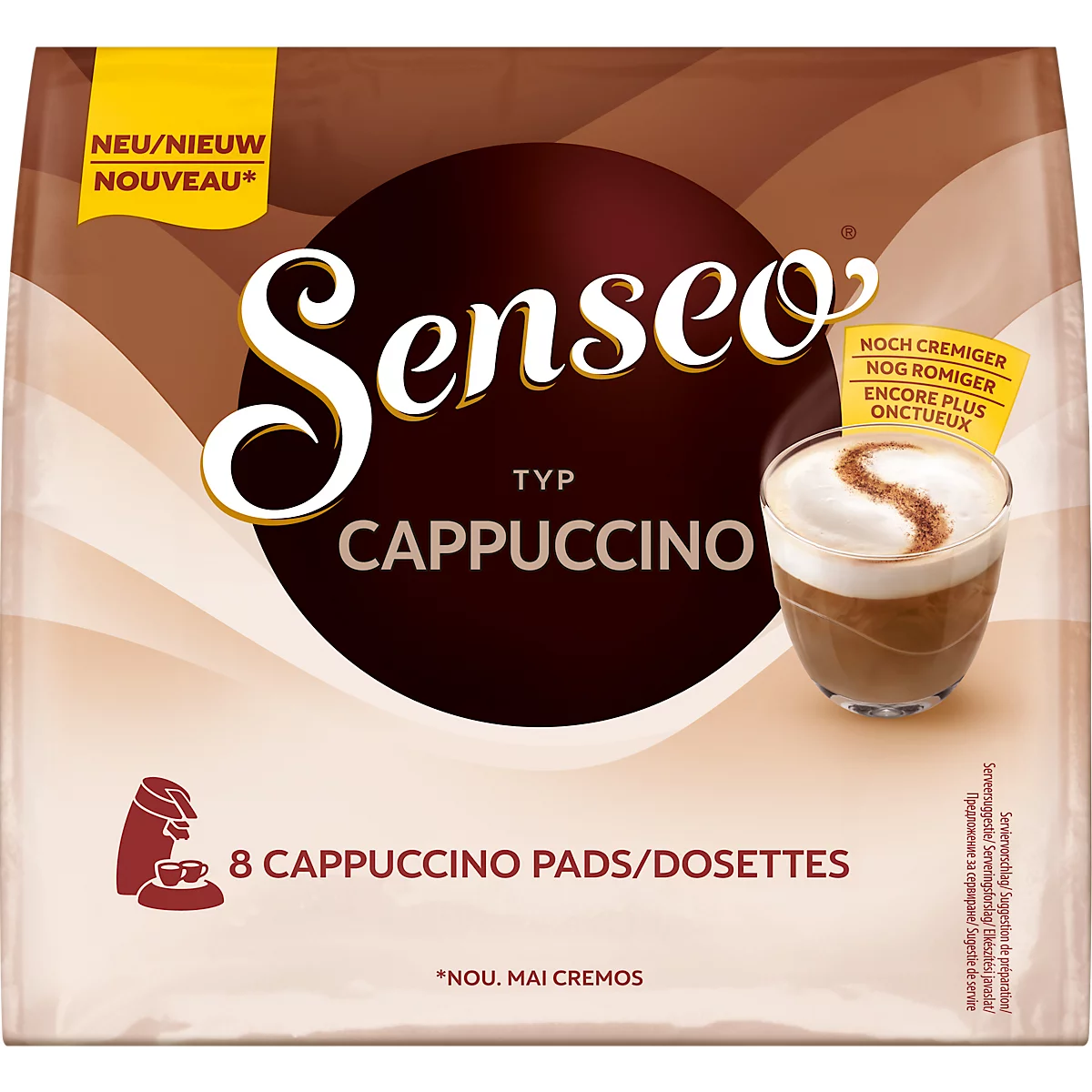 Senseo koffiepads type Cappuccino, 8 stuks