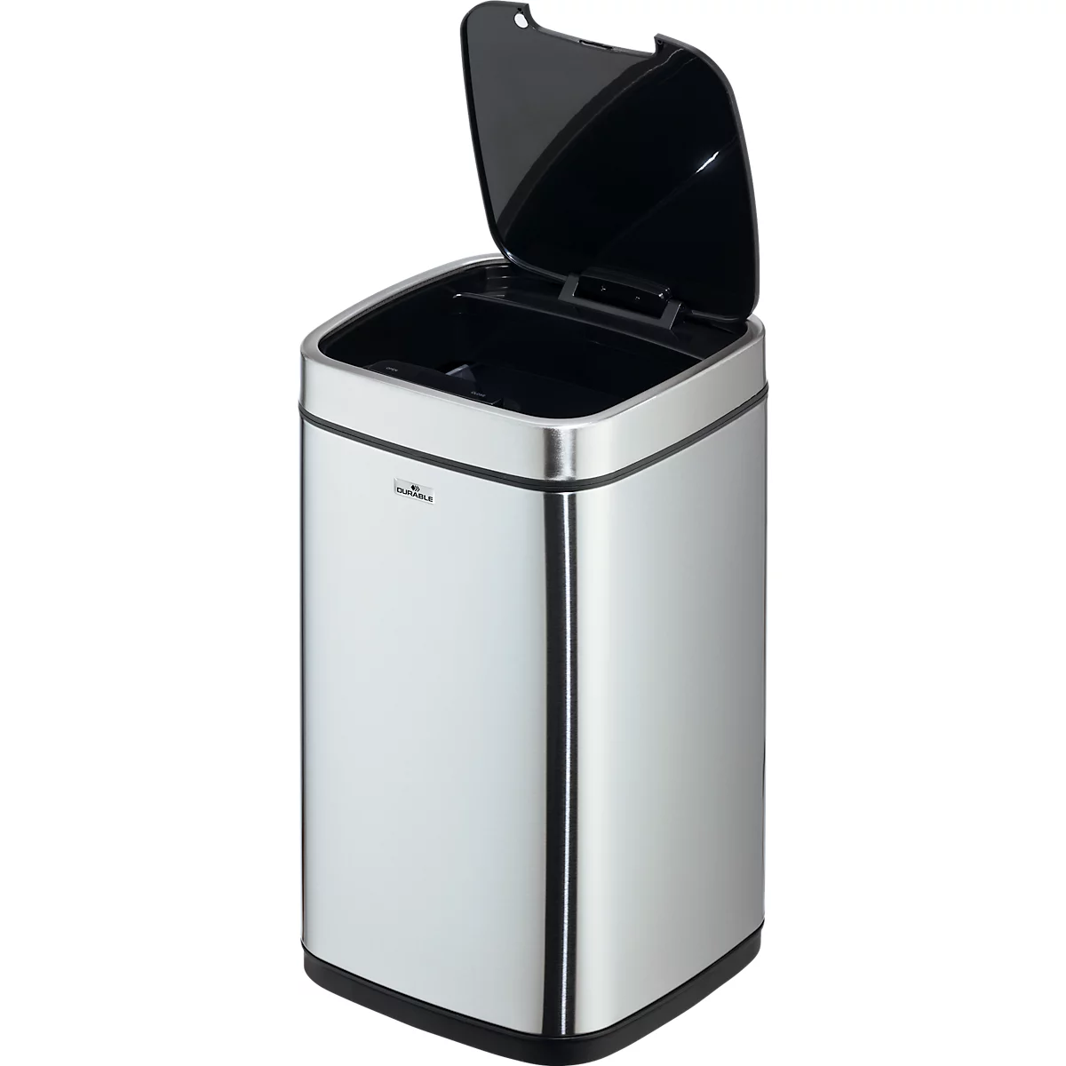 Sensor Poubelle Durable No Touch, 12 l, pour l'intérieur, ouverture/fermeture automatique &amp; manuelle, couvercle amovible, seau intérieur, inox, argent