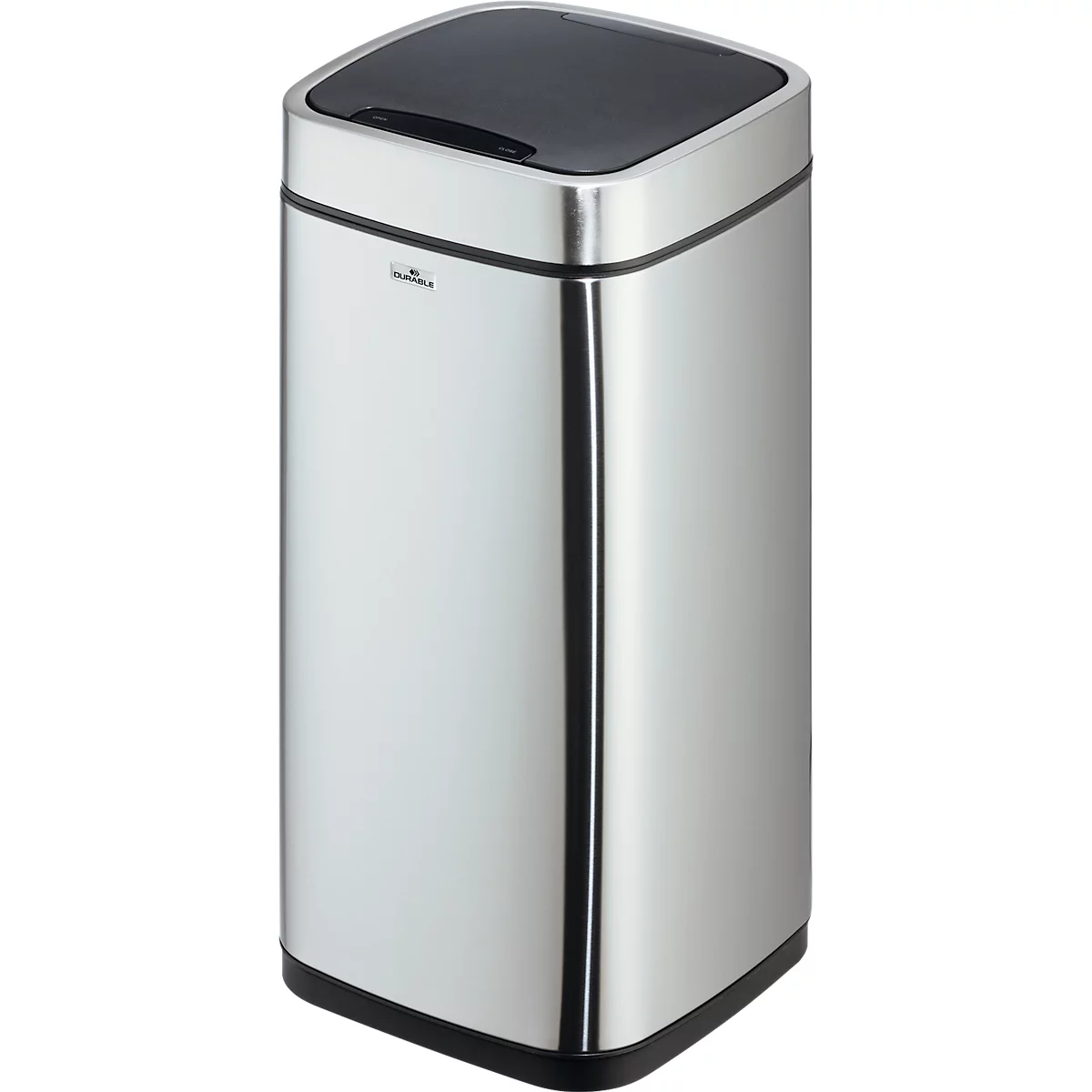 Sensor Poubelle Durable No Touch, 21 l, pour l'intérieur, ouverture/fermeture automatique &amp; manuelle, couvercle amovible, seau intérieur, inox, argent