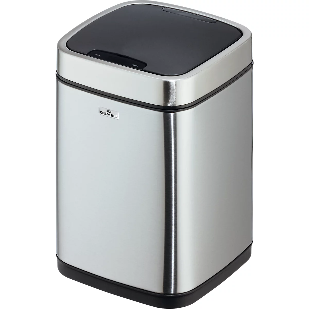 Sensor Poubelle Durable No Touch, 6 l, pour l'intérieur, ouverture/fermeture automatique &amp; manuelle, couvercle amovible, seau intérieur, inox, argent