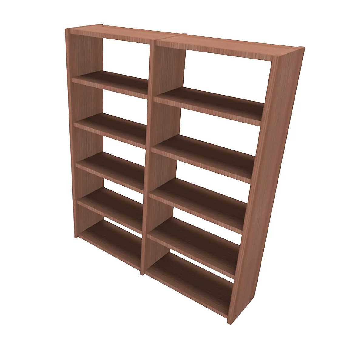 Separador de ambientes X-TIME-WORK, 5 OH, An 1840 x Pr 430 x Al 2140 mm, nogal decorado Canaletto