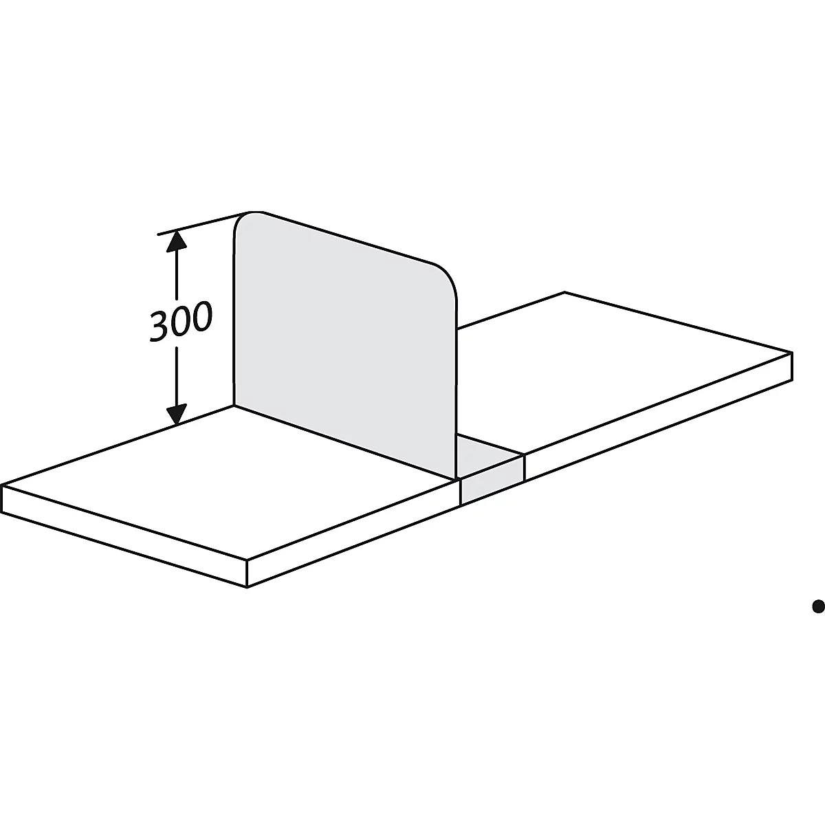Separador desplazable, para estantería de acero Status, para P 500 mm