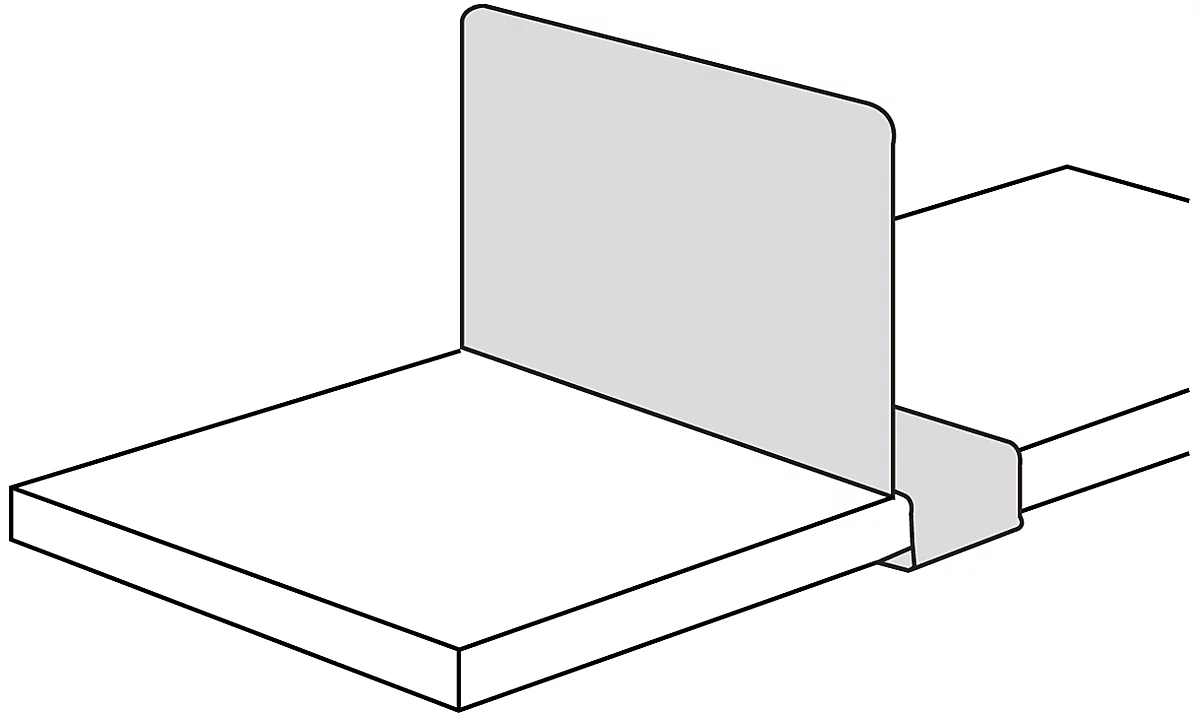 Separador estantes, para estantería de acero PROGRESS 2000, desplazable, P 400 mm