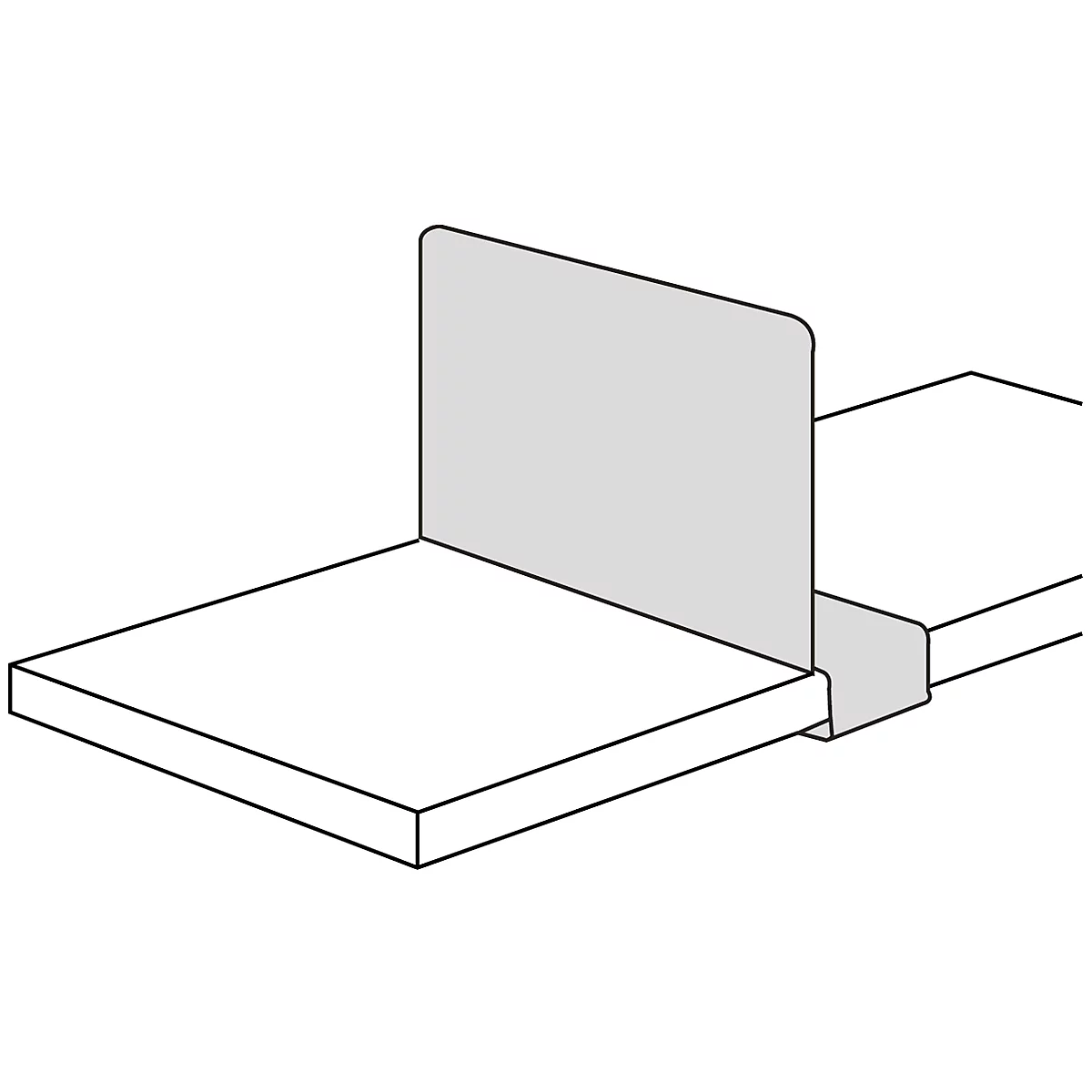 Separador estantes, para estantería de acero PROGRESS 2000, desplazable, P 500 mm