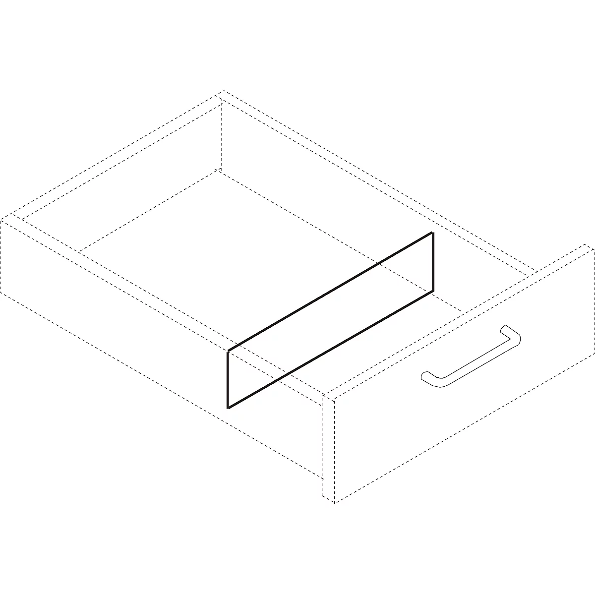 séparateur transversal A4, pour caisson mobile 1233