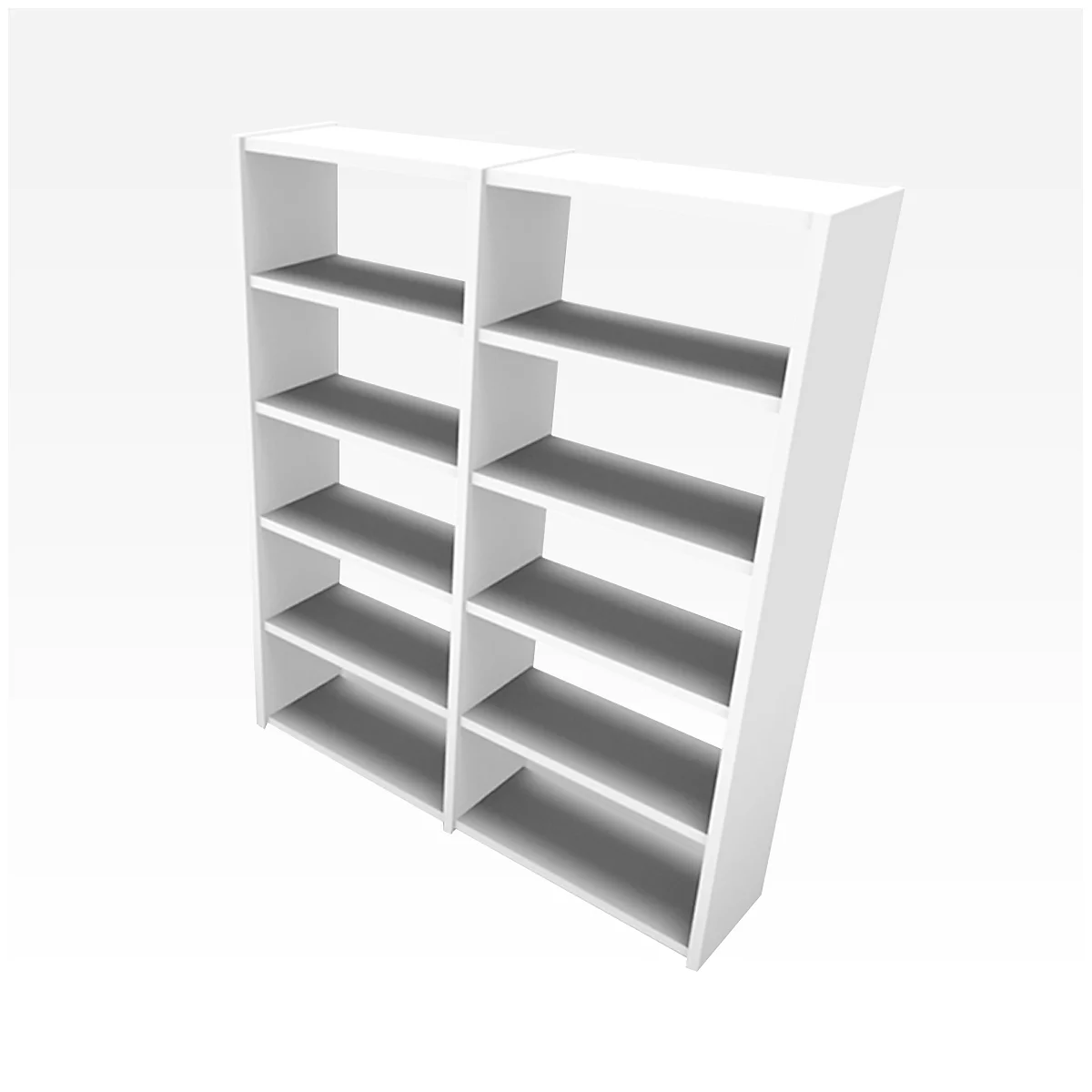 Séparation de pièce X-TIME-WORK, 5 HC, L 1840 x P 430 x H 2140 mm, blanc