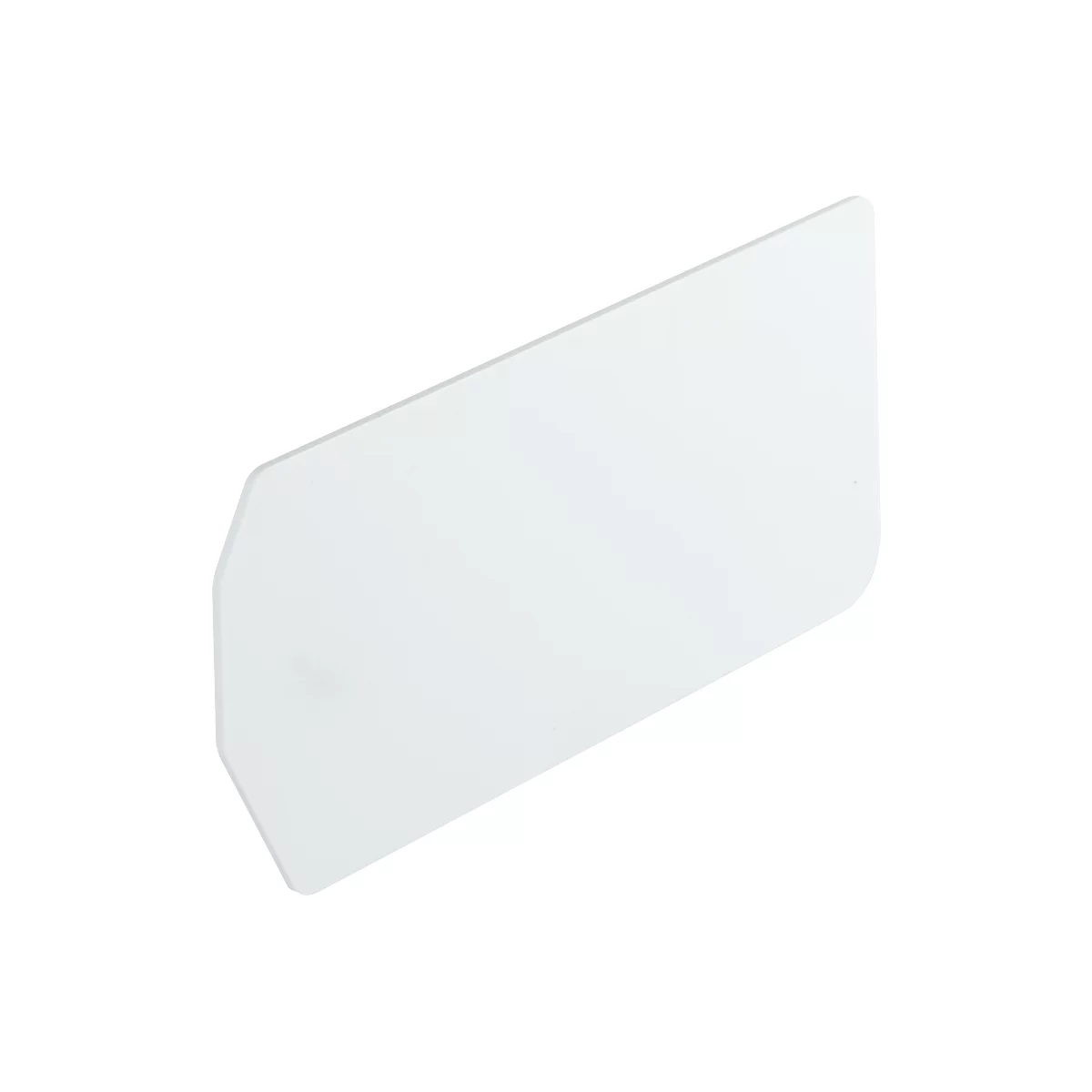 White, slightly transparent, rectangular element with rounded corners and a skewed angle.