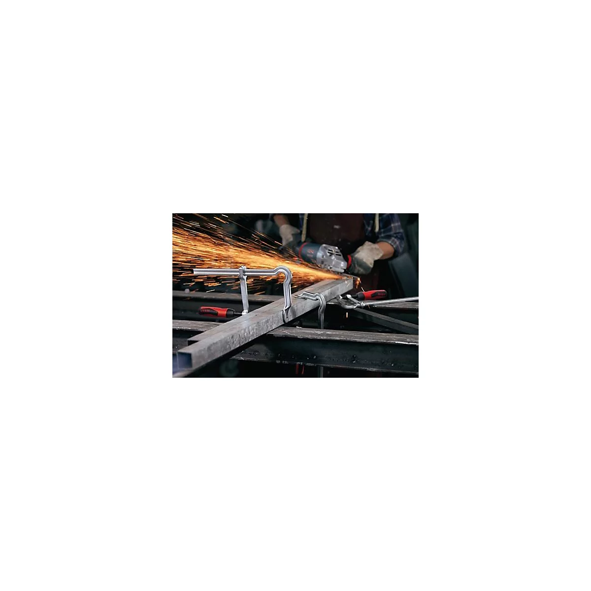 Serre-joint à vis tout acier OMEGA largeur de serrage 160 mm largeur de serrage 80 mm poignée à 2 branches BESSEY