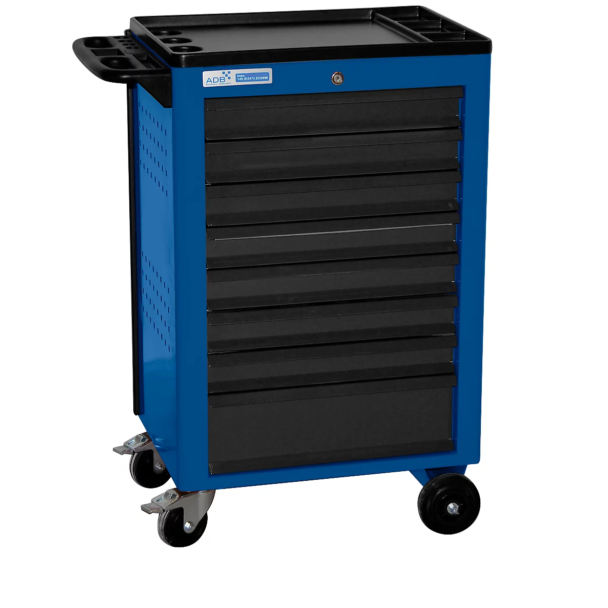 Servante d'atelier BASIC, 8 tiroirs, bleu