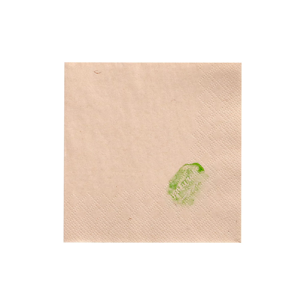Servetten Papstar, 2-laags, L 240 x B 240 mm met ¼-vouw, FSC®-gecertificeerd papier, naturel ongebleekt, 250 stuks.