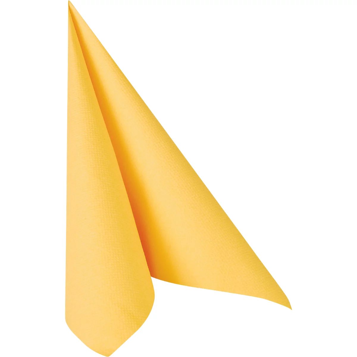 Servetten Papstar Royal Collection, 5 x 50 stuks, 1/4 vouw, stoflook, 400 x 400 mm, papier, geel
