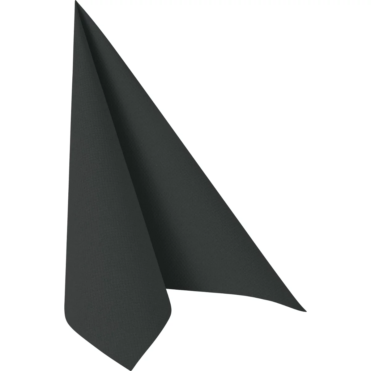 Servetten Papstar Royal Collection, 5 x 50 stuks, 1/4 vouw, stoflook, 400 x 400 mm, papier, zwart