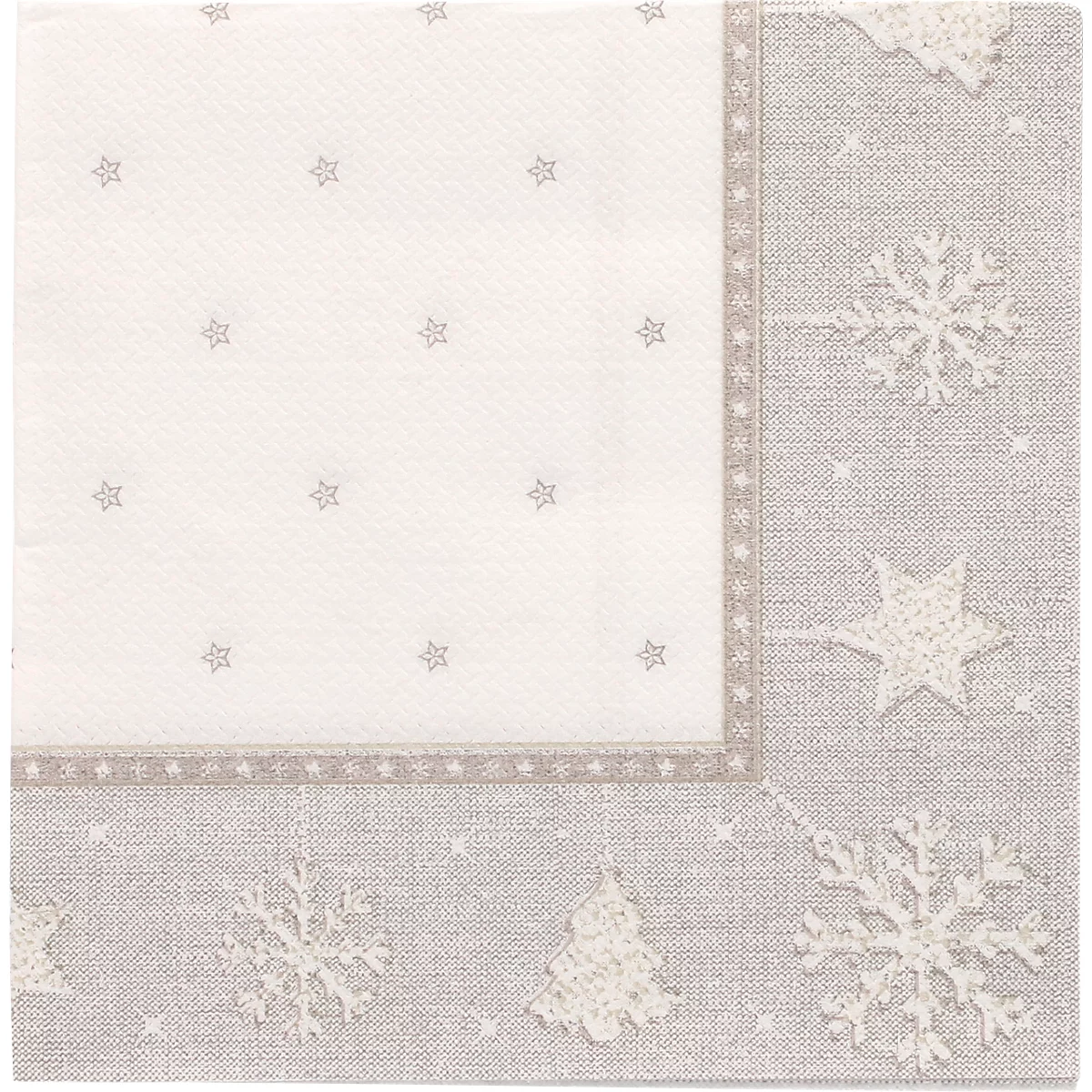 Servietten Papstar 'ROYAL Collection', 20 Stück, 1/4-Falz, 250 x 250 mm, silber
