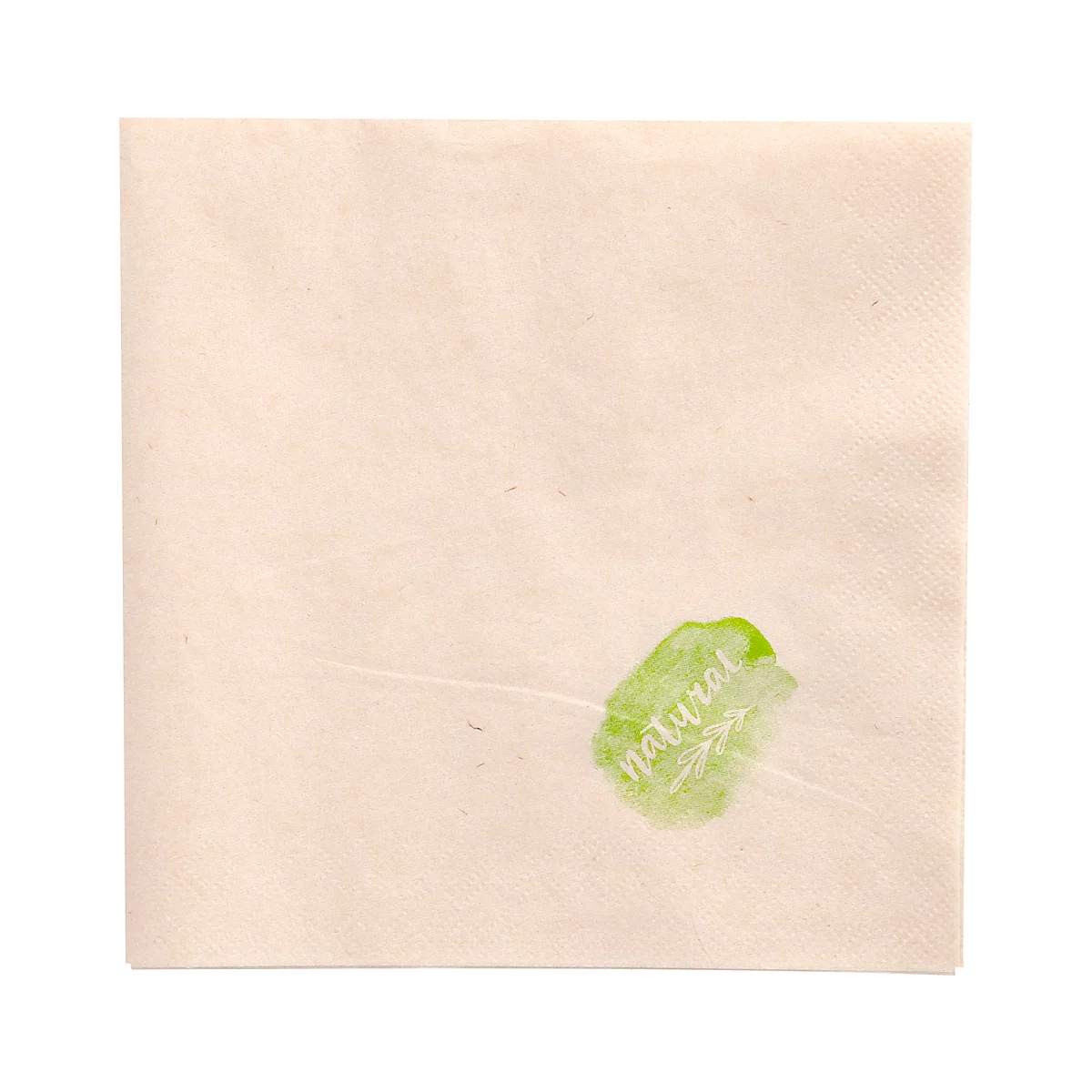 Serviettes Papstar, 2 plis, L 330 x l 330 mm avec pliage en ¼, papier certifié FSC®, naturel non blanchi, 250 pièces