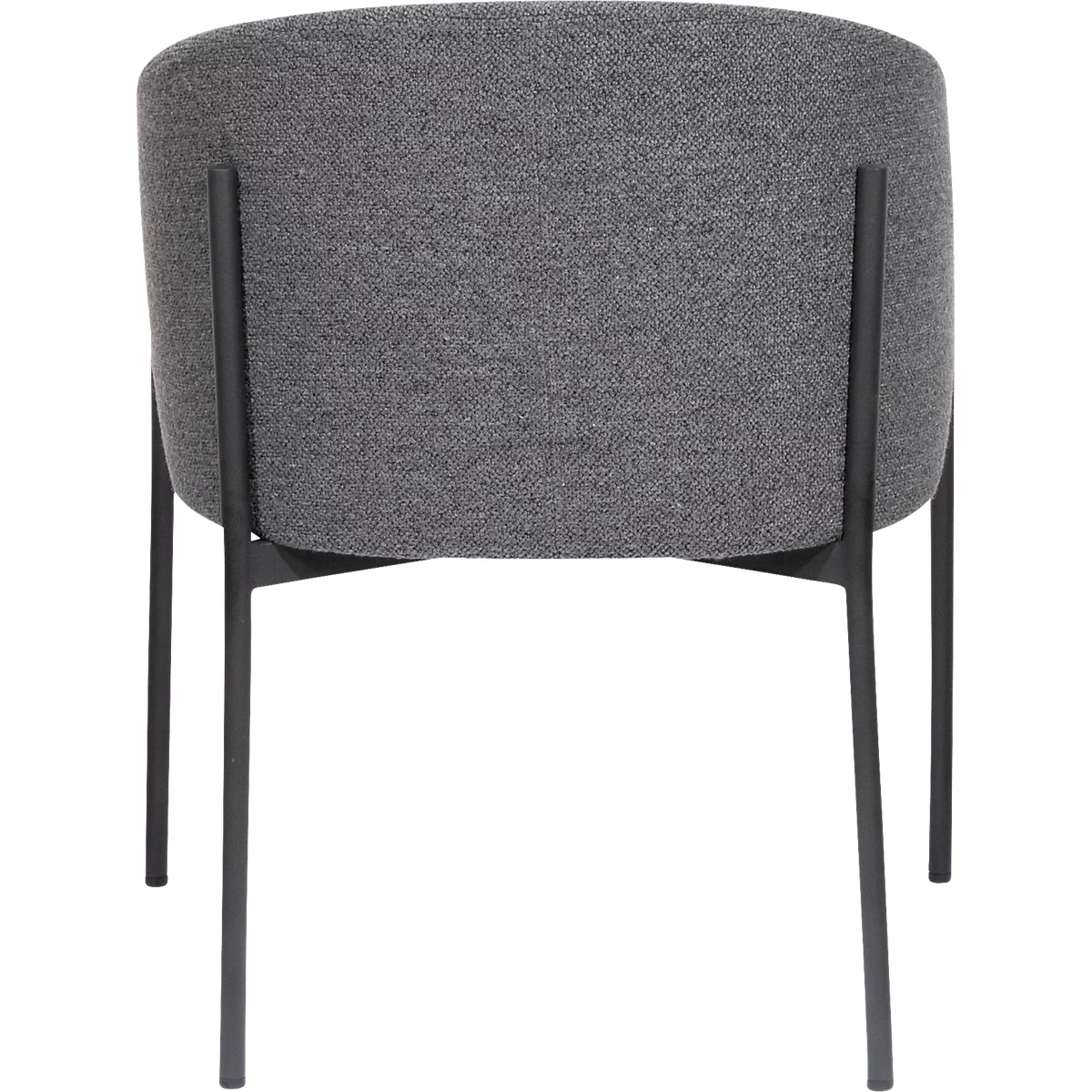Sessel meet® by Paperflow MILO, gepolstert, B 470 x T 450 x H 450 mm, Stoff und Stahl, anthrazit/mattschwarz