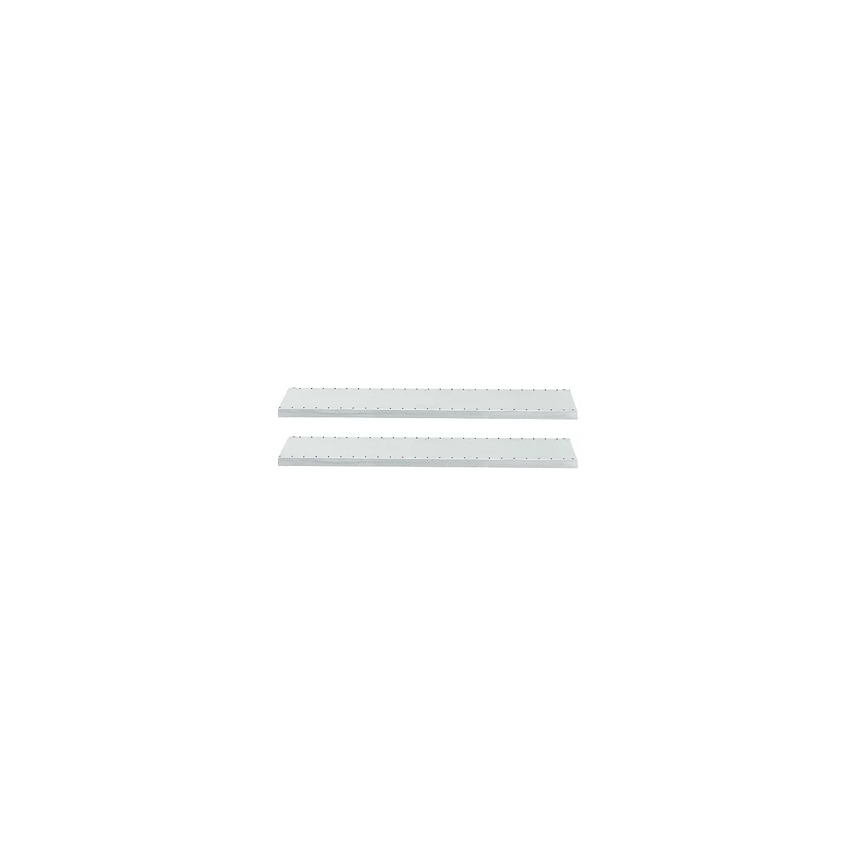 Set de 2 étagères pour système de rayonnage FBR 2200, l. 1282 x P 400 mm, galvanisé