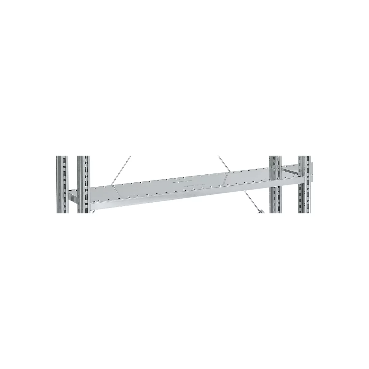 Set de 2 étagères pour système de rayonnage FBR 2200, l. 1282 x P 400 mm, galvanisé