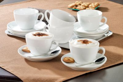 MALACASA Série Flora 18pcs Service De Table Service à Café Thé 6 Tasses