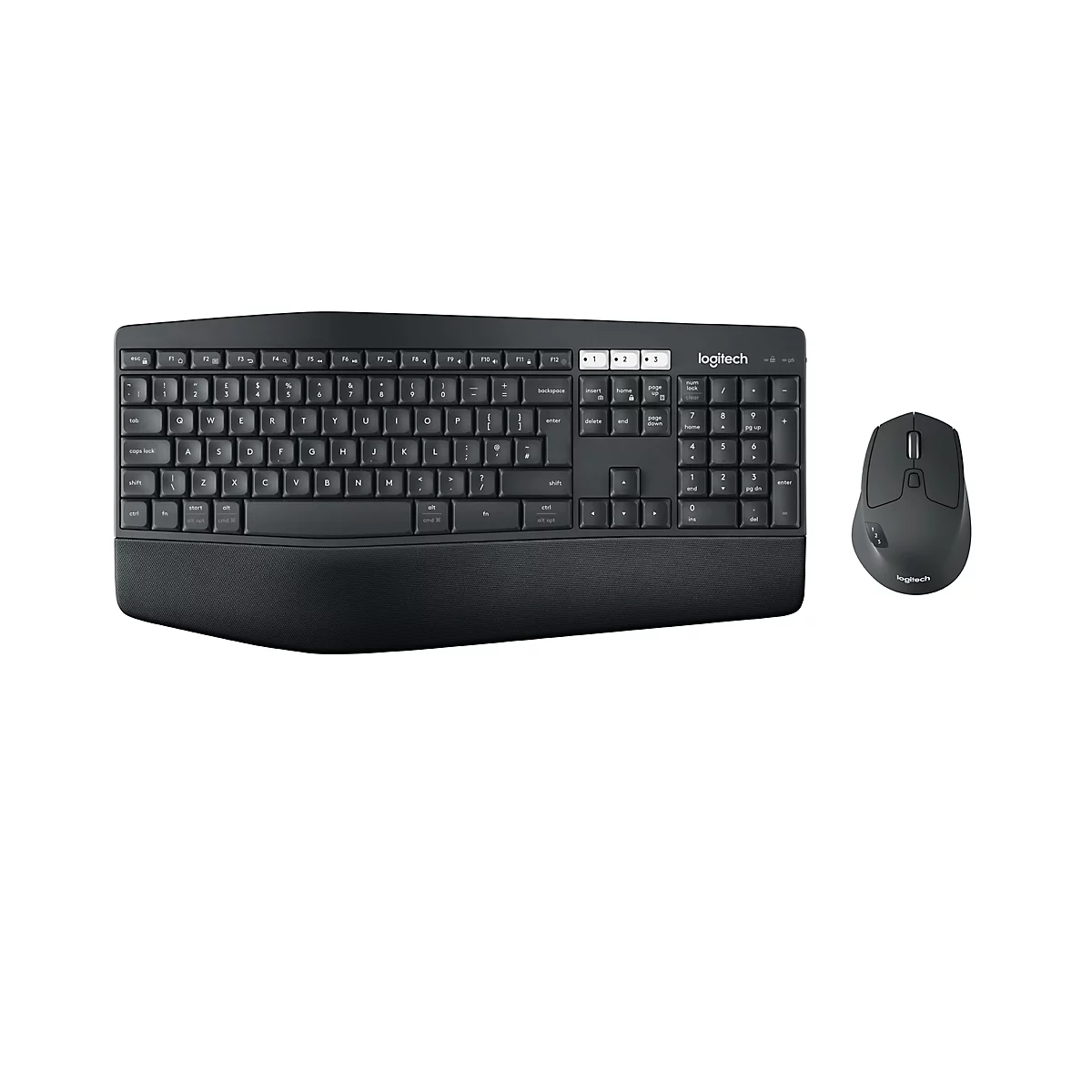 Ensemble ergonomique clavier/souris sans fil, 2,4 GHz, portée de