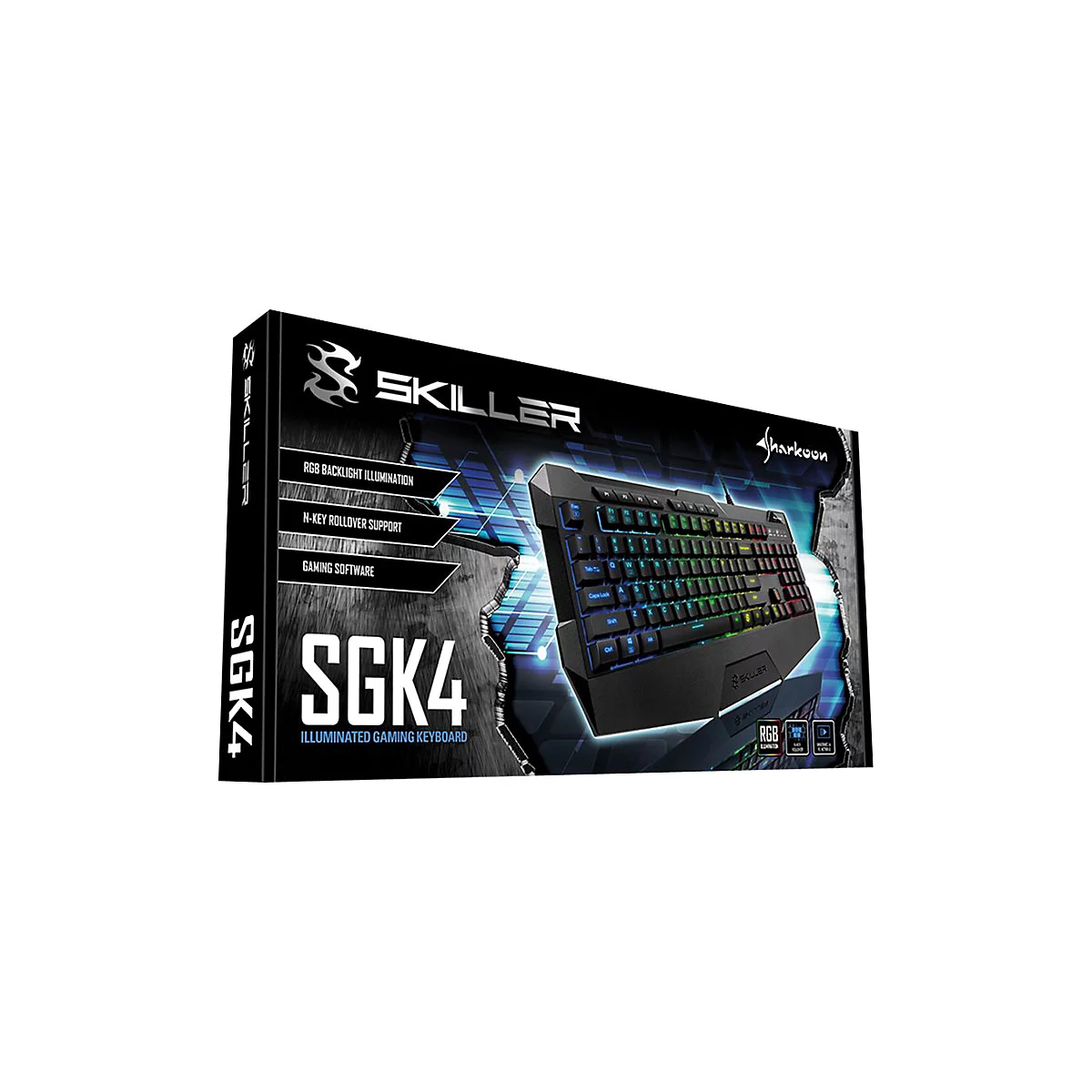 Sharkoon Skiller SGK4 - Tastatur - Hintergrundbeleuchtung - USB - Deutsch