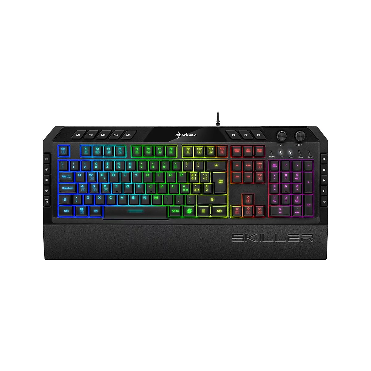 Sharkoon SKILLER SGK5 - Tastatur - hintergrundbeleuchtet - USB - Italienisch