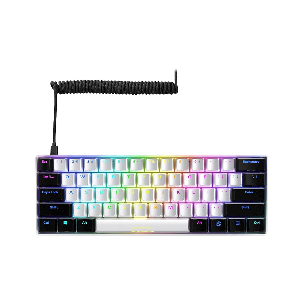 Sharkoon SKILLER SGK50 S4 - Tastatur - Hintergrundbeleuchtung - USB-C - Deutsch - Tastenschalter: Kailh Blue