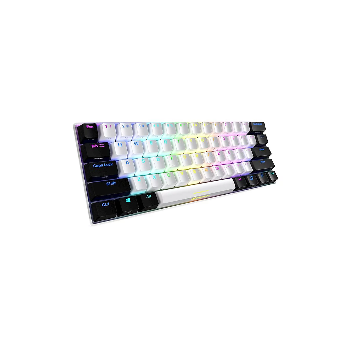 Sharkoon SKILLER SGK50 S4 - Tastatur - Hintergrundbeleuchtung - USB-C - Deutsch - Tastenschalter: Kailh Blue