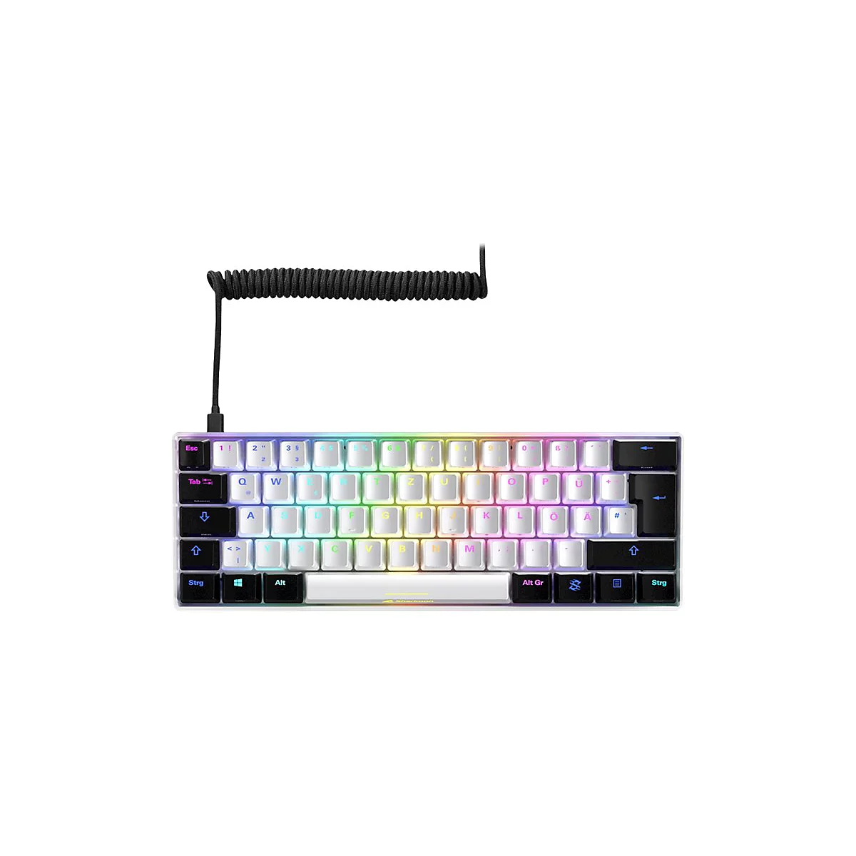 Sharkoon SKILLER SGK50 S4 - Tastatur - Hintergrundbeleuchtung - USB-C - Deutsch - Tastenschalter: Kailh Red