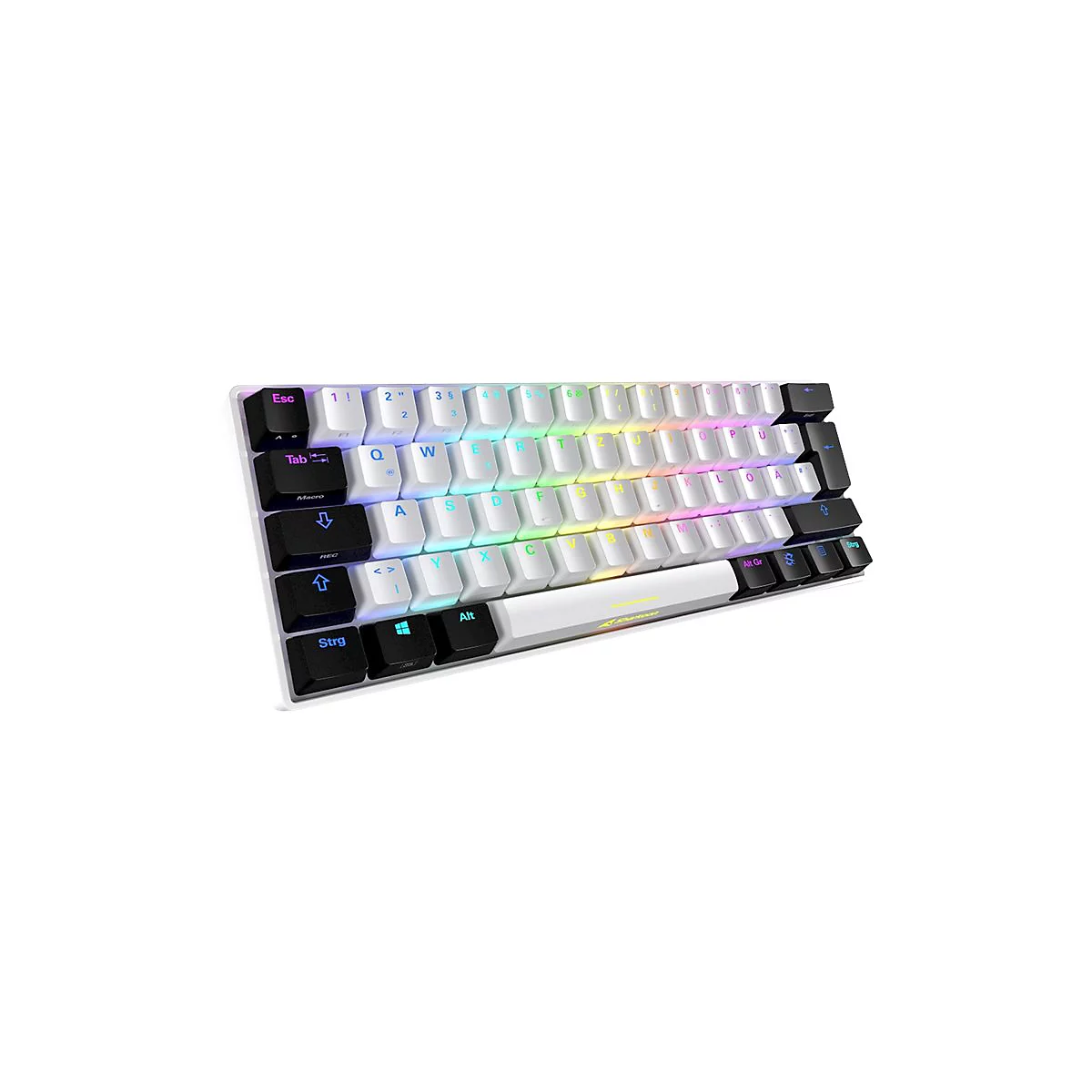 Sharkoon SKILLER SGK50 S4 - Tastatur - Hintergrundbeleuchtung - USB-C - Deutsch - Tastenschalter: Kailh Red