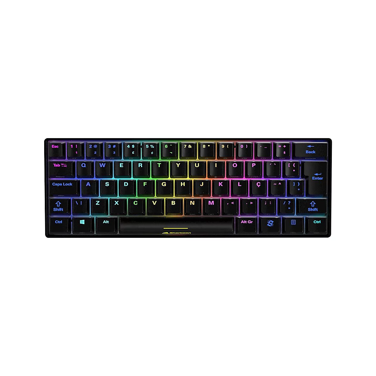 Sharkoon SKILLER SGK50 S4 - Tastatur - Hintergrundbeleuchtung - USB-C - Französisch - Tastenschalter: Kailh Red