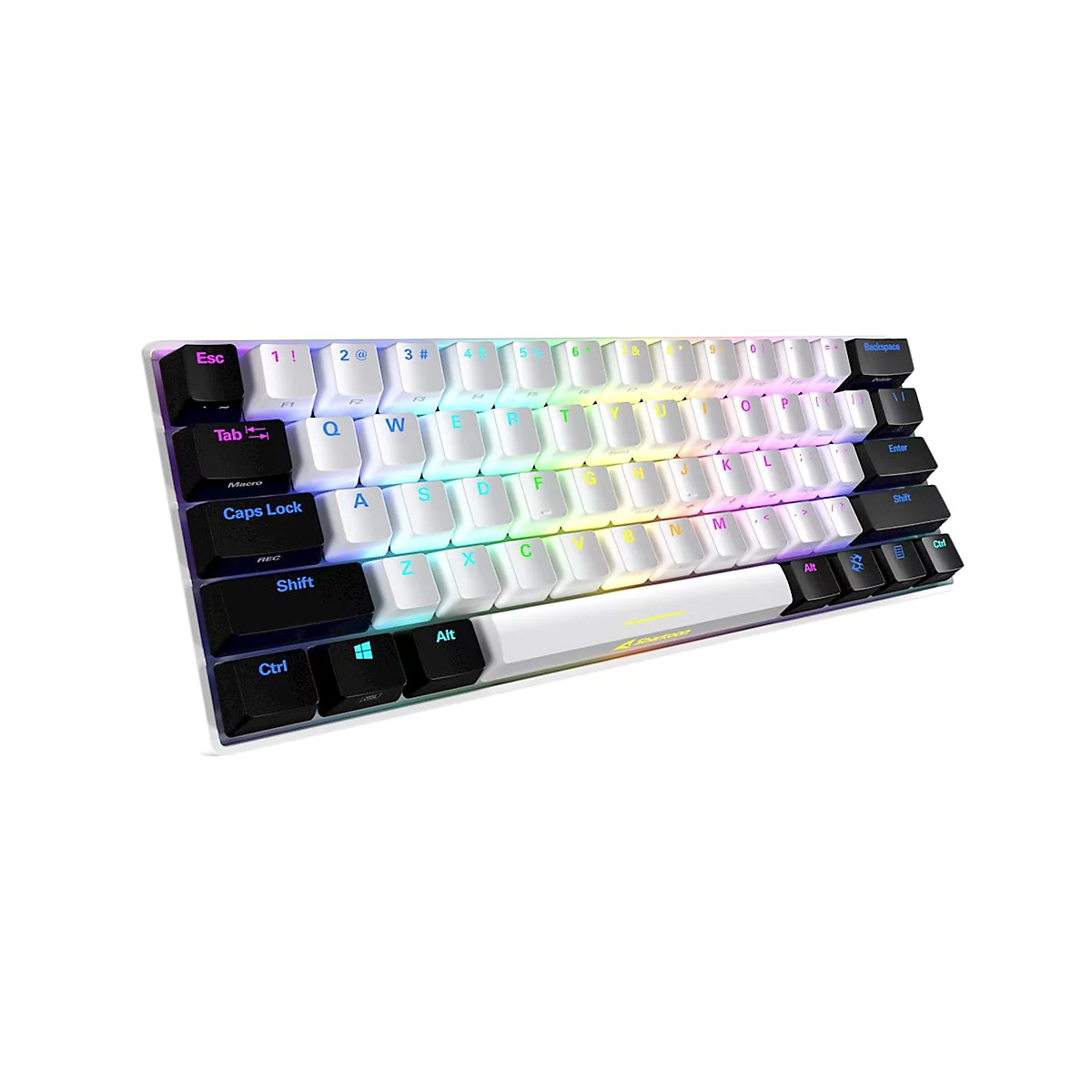 Sharkoon SKILLER SGK50 S4 - Tastatur - Hintergrundbeleuchtung - USB-C - Italienisch - Tastenschalter: Kailh Red