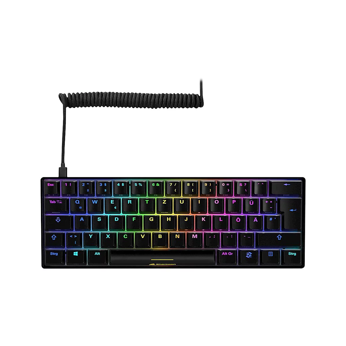Sharkoon SKILLER SGK50 S4 - Tastatur - Hintergrundbeleuchtung - USB-C - QWERTZ - Deutsch