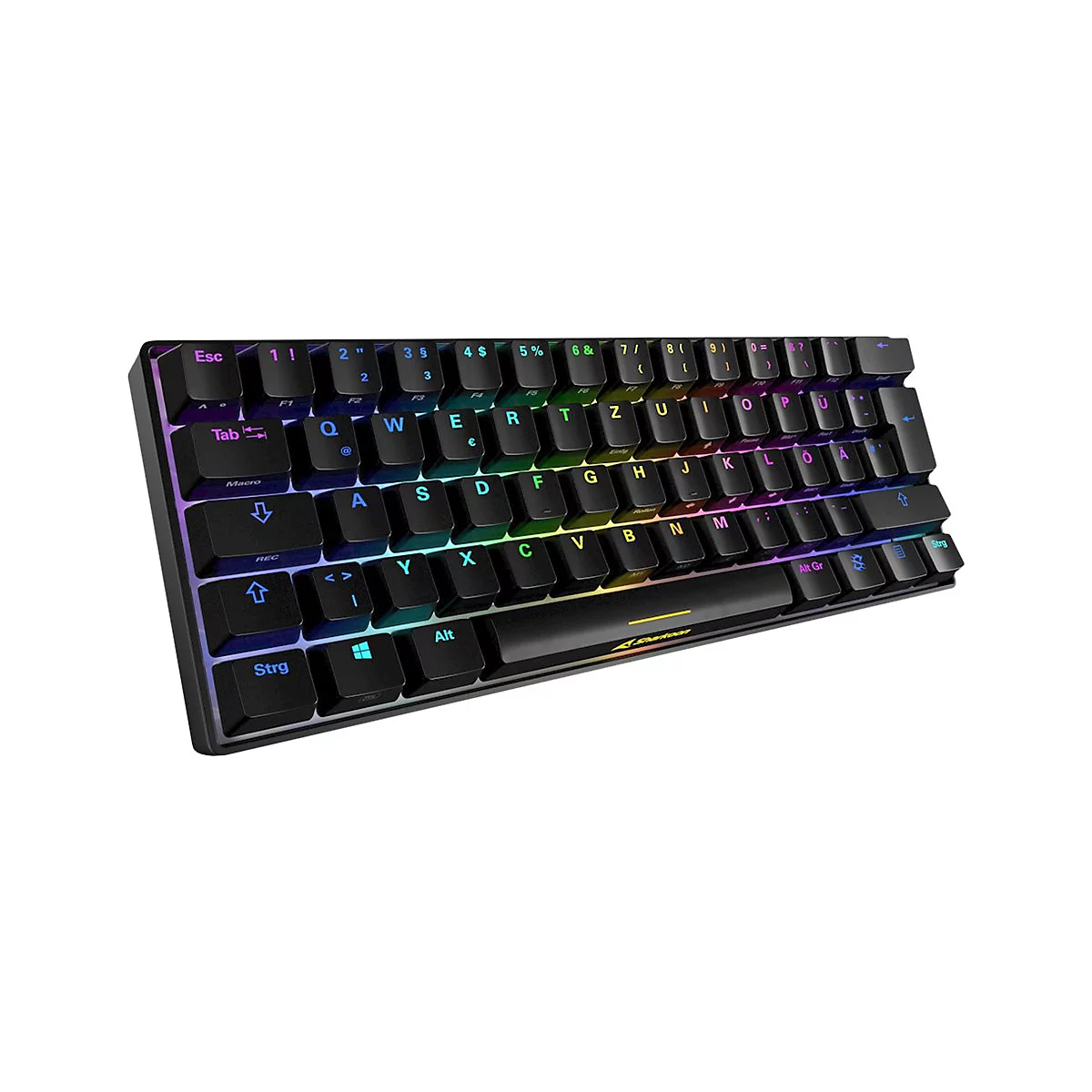 Sharkoon SKILLER SGK50 S4 - Tastatur - Hintergrundbeleuchtung - USB-C - QWERTZ - Deutsch
