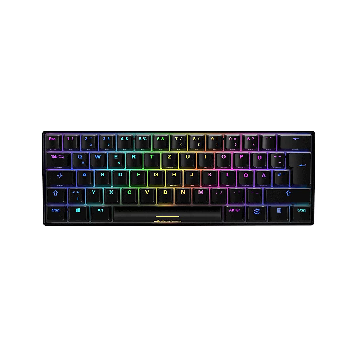 Sharkoon SKILLER SGK50 S4 - Tastatur - Hintergrundbeleuchtung - USB-C - QWERTZ - Deutsch