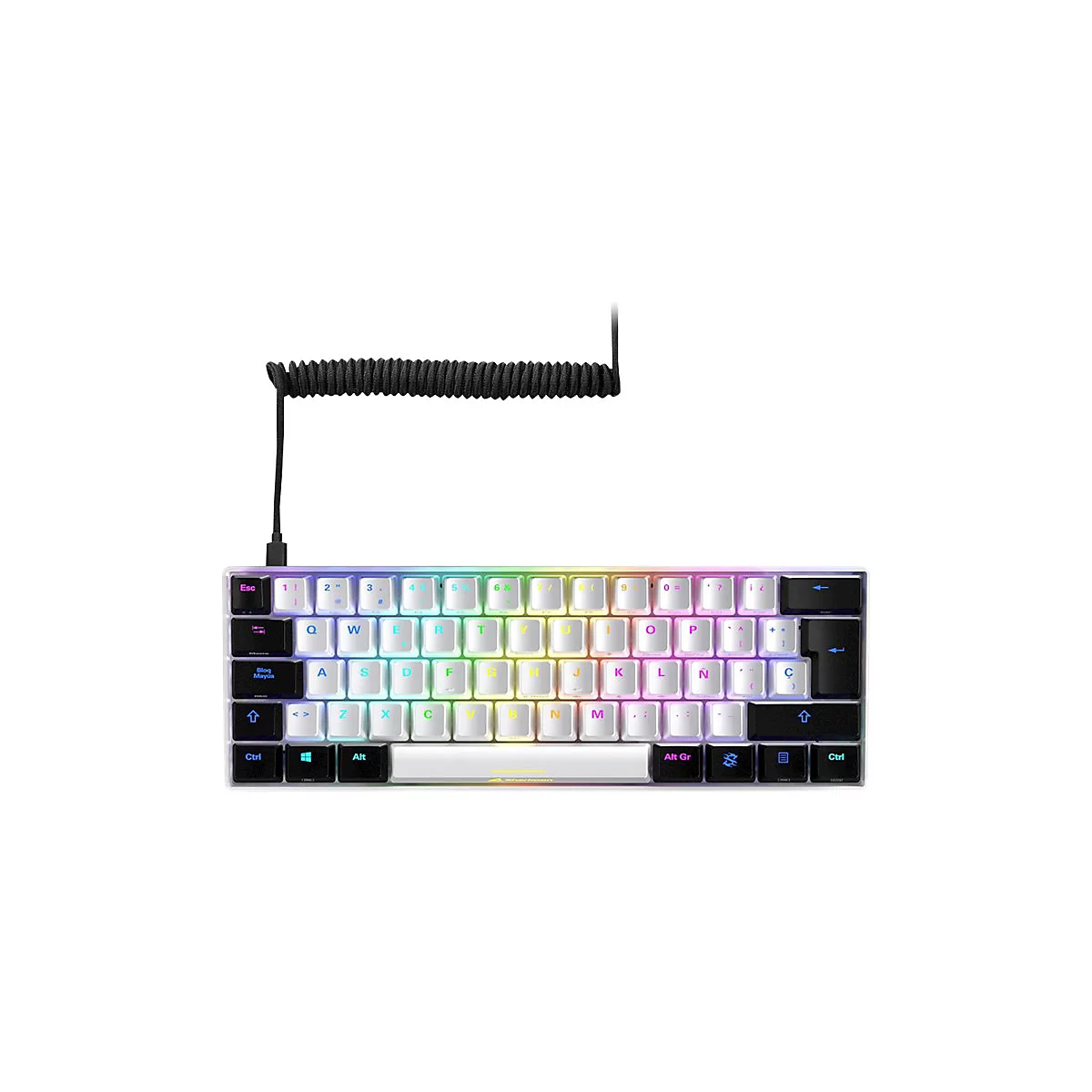 Sharkoon SKILLER SGK50 S4 - Tastatur - Hintergrundbeleuchtung - USB-C - Spanisch - Tastenschalter: Kailh Red