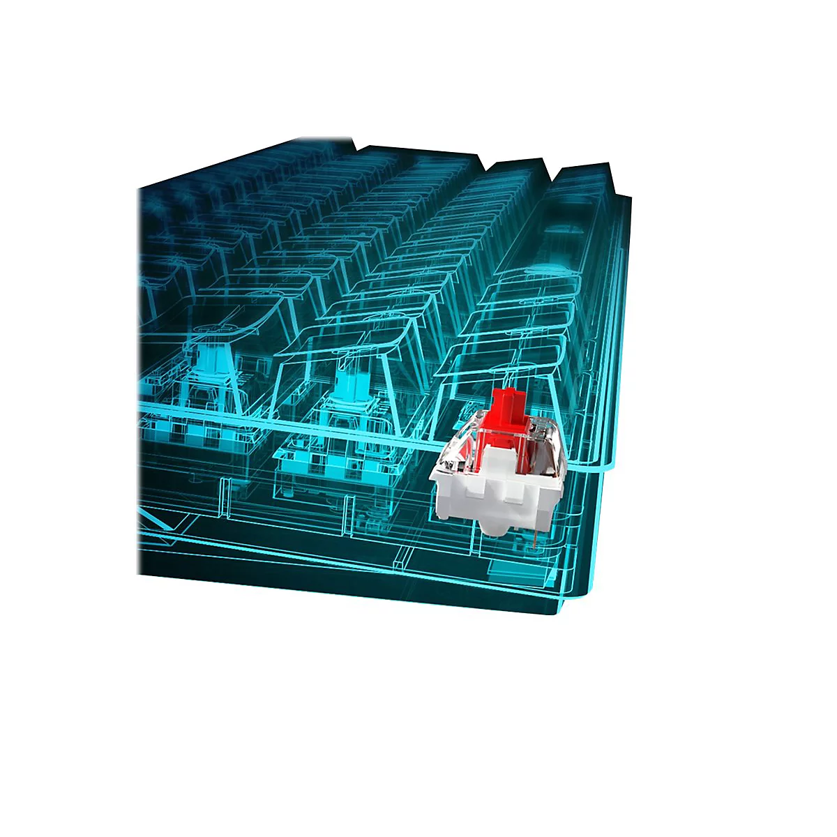 Sharkoon SKILLER SGK50 S4 - Tastatur - Hintergrundbeleuchtung - USB-C - Spanisch - Tastenschalter: Kailh Red