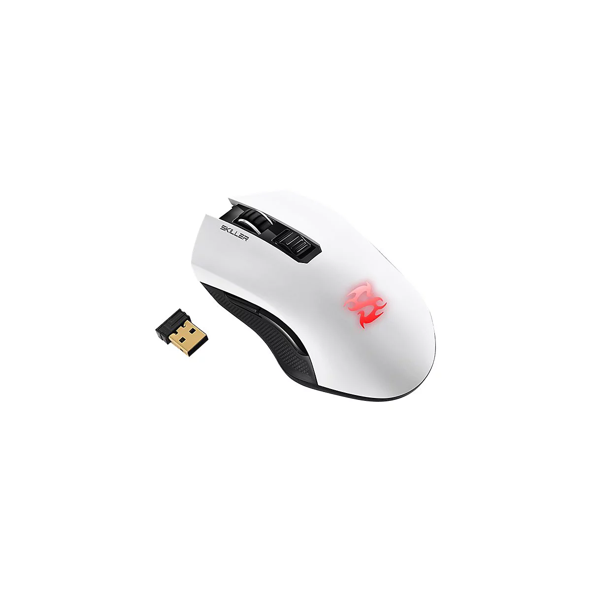 Sharkoon SKILLER SGM3 - Maus - USB, 2.4 GHz - weiß