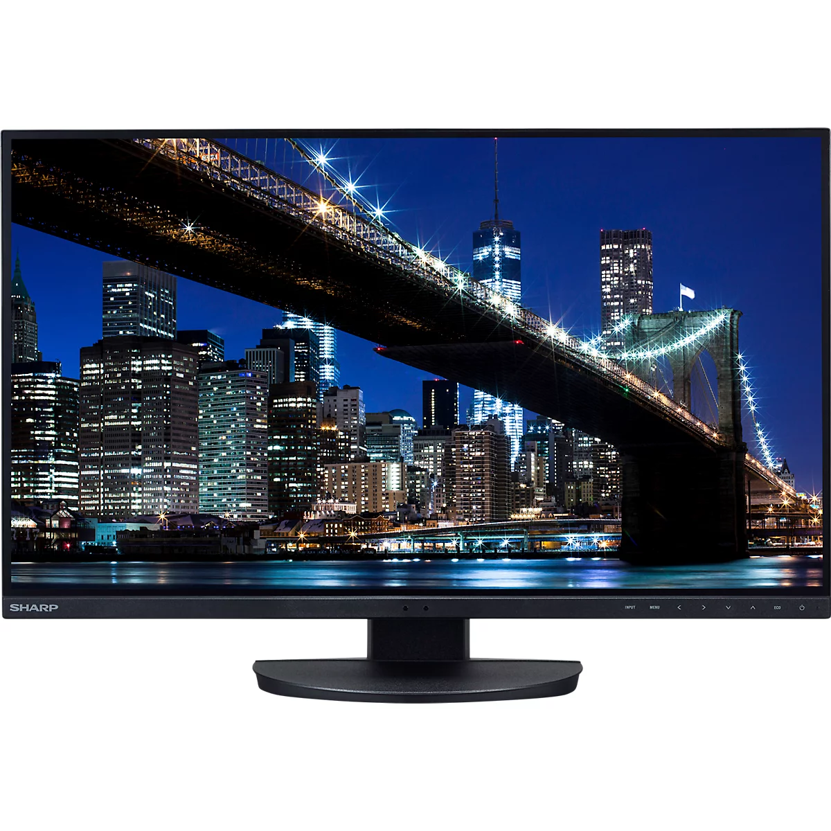 Sharp Desktop-Display MultiSync EA272Q, LCD-Monitor, 27'(69 cm), 2560 x 1440 QHD, HDMI/USB/Display Port, höhenverstell-, neig und drehbar, schwarz