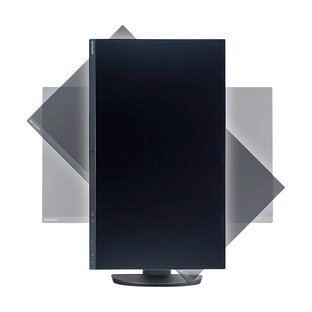 Sharp desktop display MultiSync EA272Q, LCD-monitor, 27'(69 cm), 2560 x 1440 QHD, HDMI/USB/displaypoort, in hoogte verstelbaar, kantelbaar en draaibaar, zwart