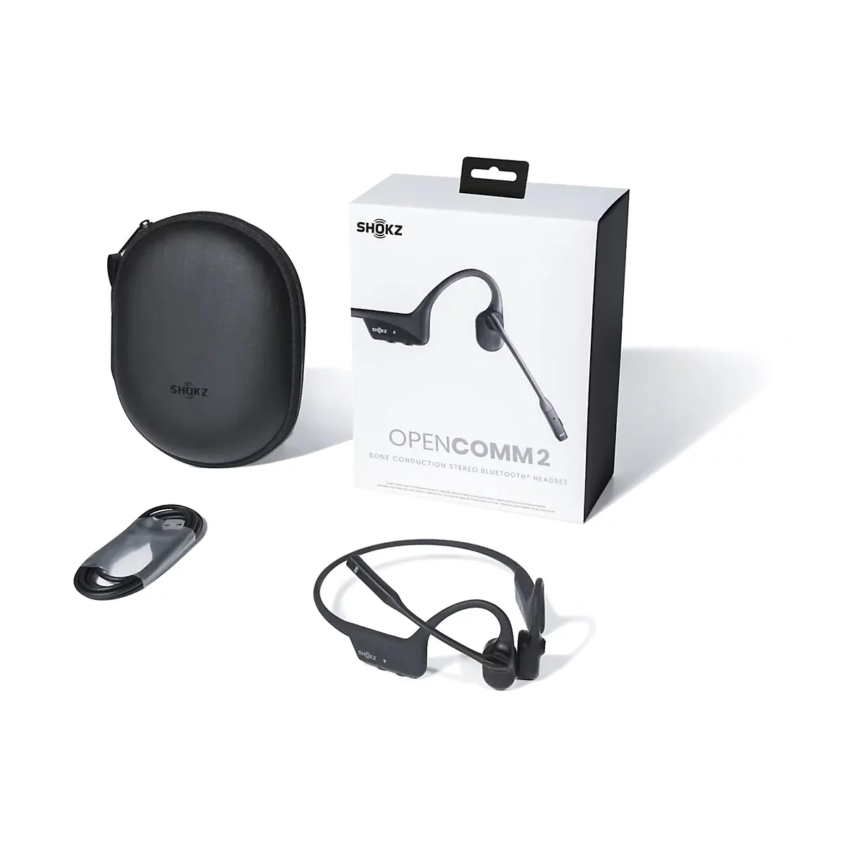 SHOKZ OpenComm2 - 2025 Upgrade - Headset - offenes Ohr - hinter dem Nacken angebracht - Bluetooth