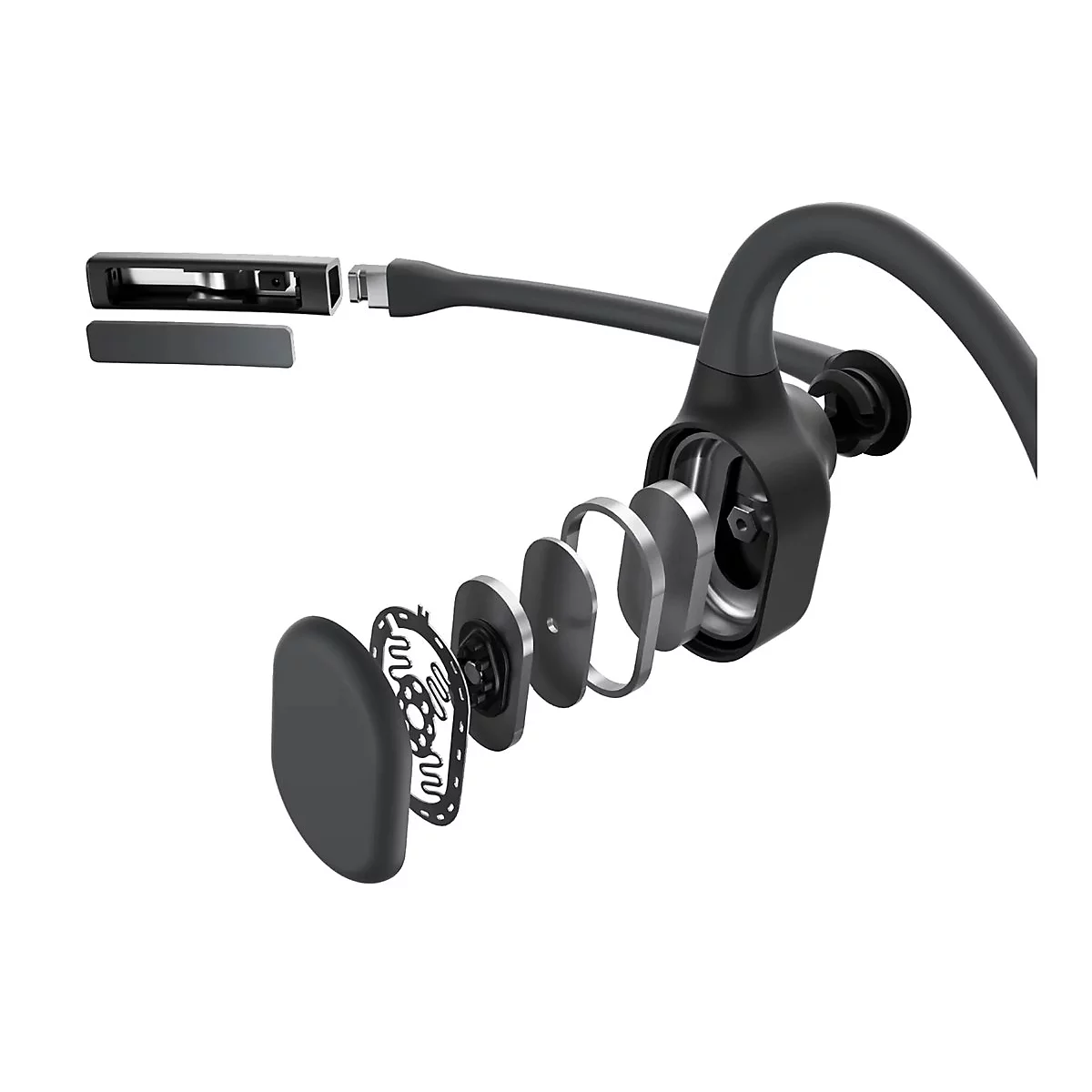 SHOKZ OpenComm2 - 2025 Upgrade - Headset - offenes Ohr - hinter dem Nacken angebracht - Bluetooth