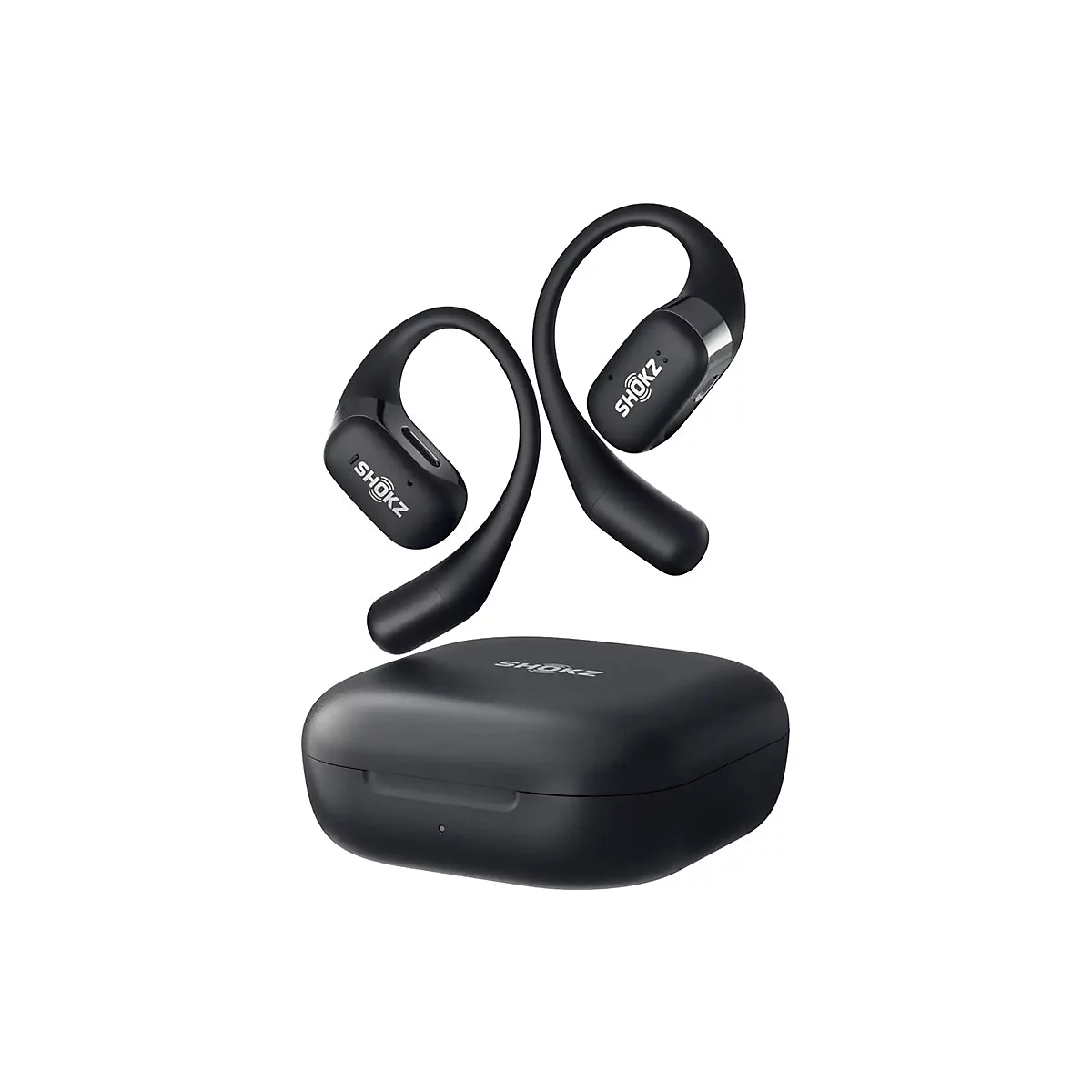 SHOKZ OpenFit - True Wireless-Kopfhörer mit Mikrofon - offenes Ohr - über dem Ohr angebracht - Bluetooth - Schwarz