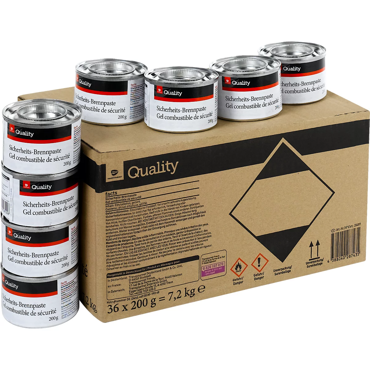 Sicherheits-Brennpaste, Weißblechdose, 200 g, ca. 3 Stunden Brenndauer