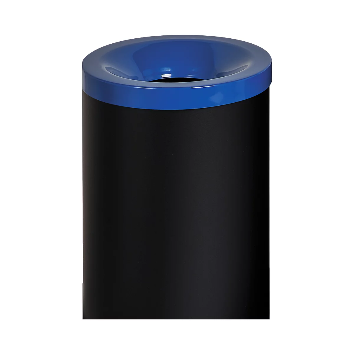 Sicherheitsabfallbehälter Grisu Color, 90L, schwarz/blau