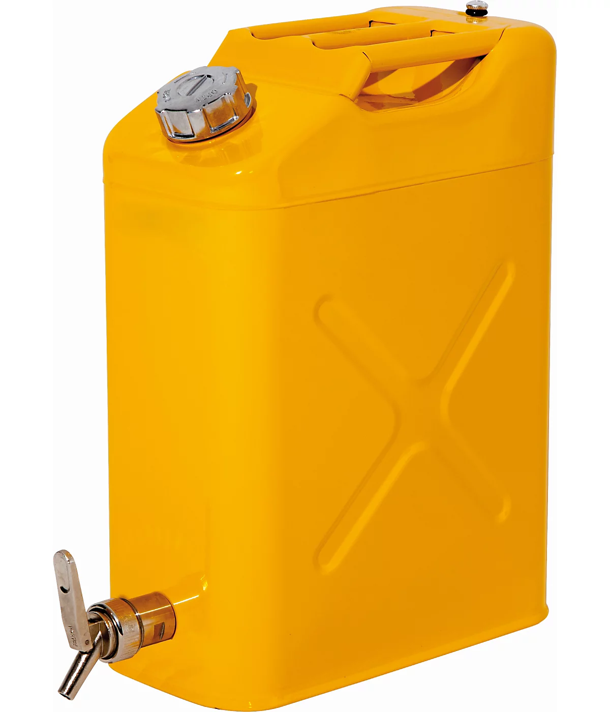 Sicherheitsbehälter, Stahlblech, gelb, 20 l, B 170 x T 445 x H 470 mm, Schraubverschluss, Belüftungsventil