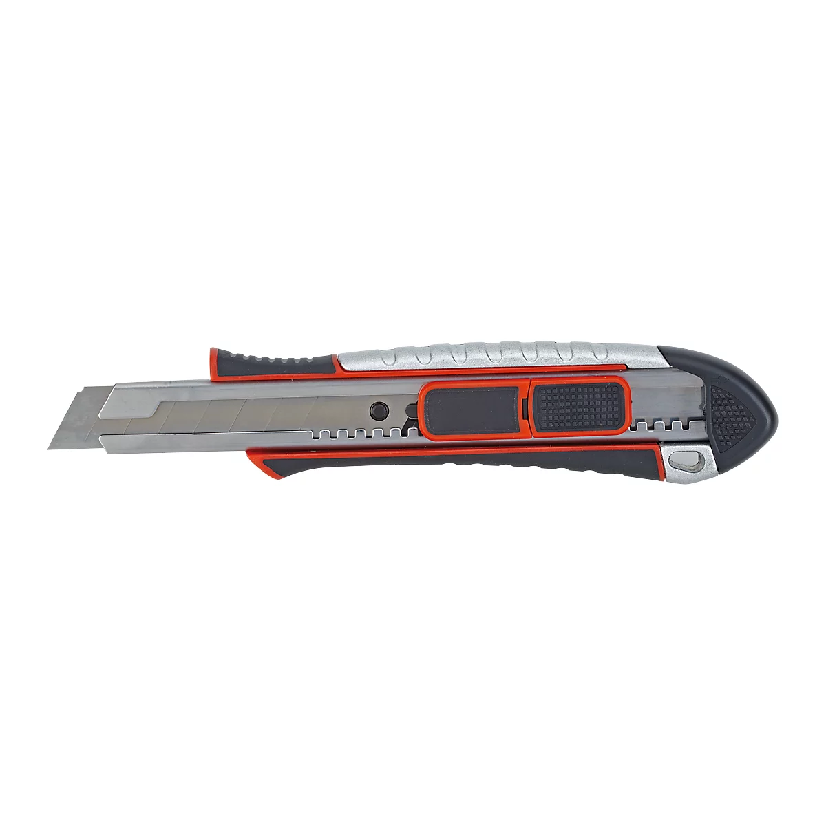 Sicherheitscutter MAULtool, 18 mm, autom. Klingenrückzug, Rasterautomatik, 20 mm stufenl. Klingenauszug