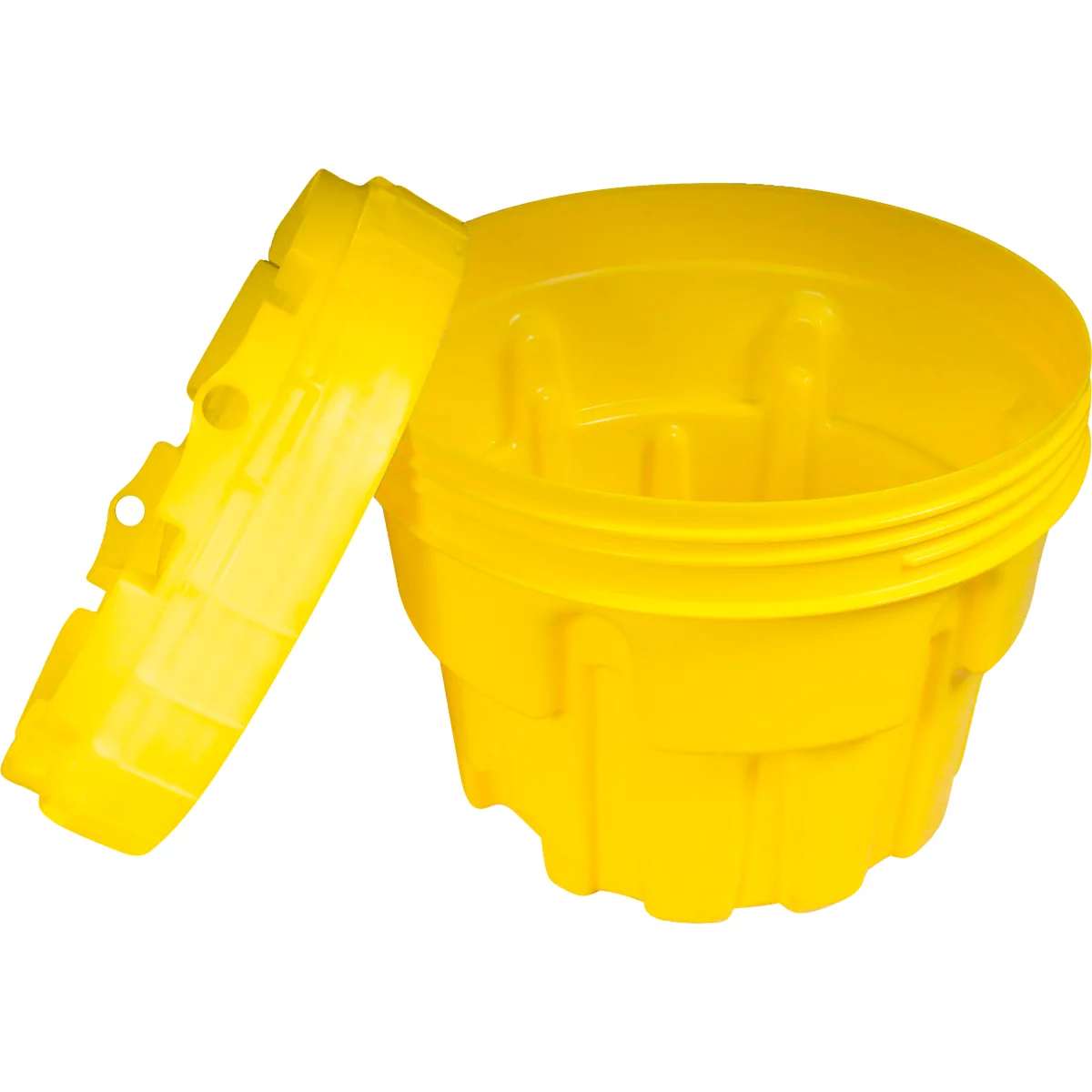 Sicherheitsfass, mit UN-Zulassung 1H2/X46/S + AA10183, mit Schraubdeckelverschluss, für 76 l, ineinander stapelbar, HDPE, gelb