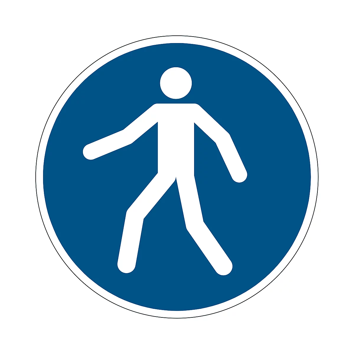 Sicherheitskennzeichen Durable 1 Stk., selbstklebend, Motiv 'Fußgängerweg benutzen'