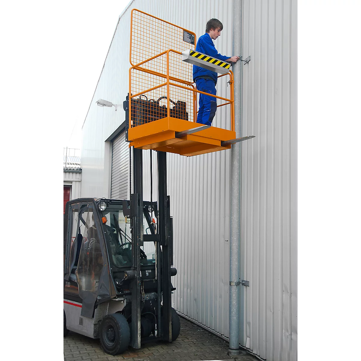Sicherheitskorb SIKO, L 1115 x B 1200 x H 1890 mm, orange