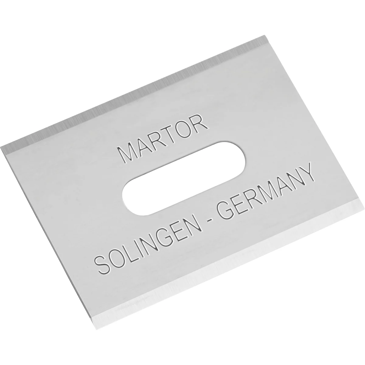 Sicherheitsmesser Martor Secupro Merak, ergonomisch, Sicherungsknopf, mit Halteöse, L 128 x B 18 x H 50 mm, Stahl/GFK, blau-schwarz